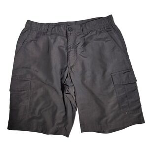 Eddie Bauer Mens Cargo Shorts Charcoal Nylon Hiking Outdoor Lightweight 32W.667